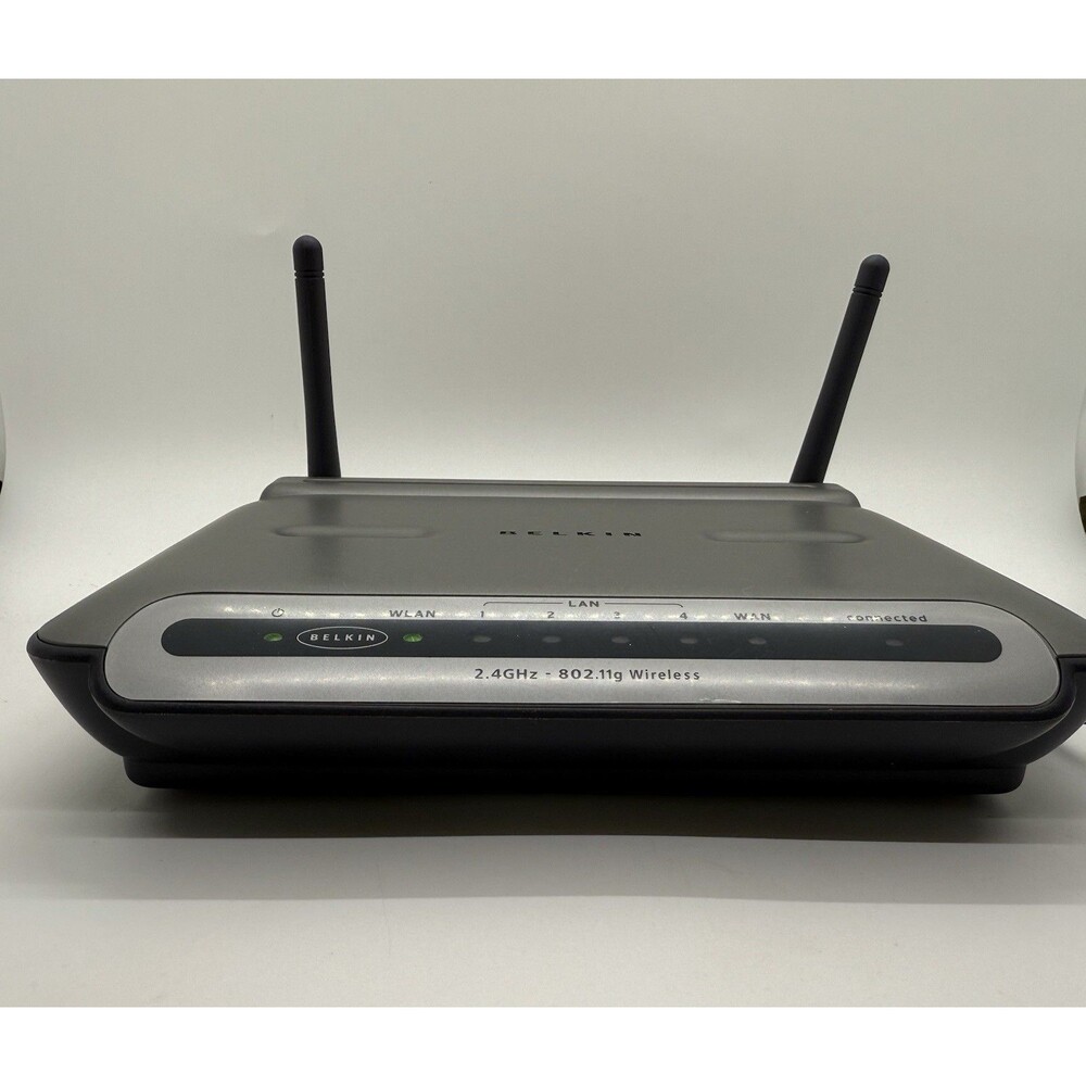 Belkin F5D7231-4 125 Mbps 4-Port 10/100 Wireless G Router Tested W/Cables